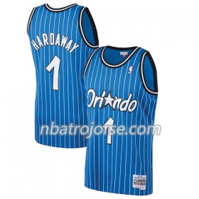 Män Orlando Magic Tröja Penny Hardaway 1 Hardwood Classics Blå Swingman